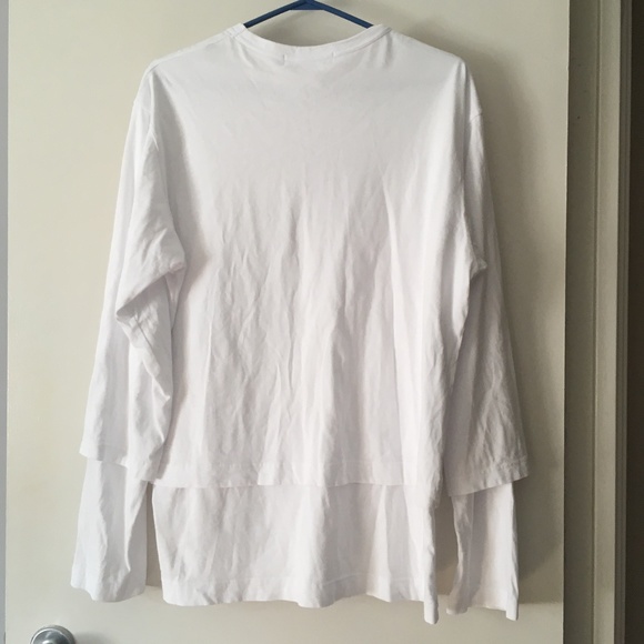 COMME DES GARCONS White Cotton Tiered L/S Tee Size X - Picture 5 of 7